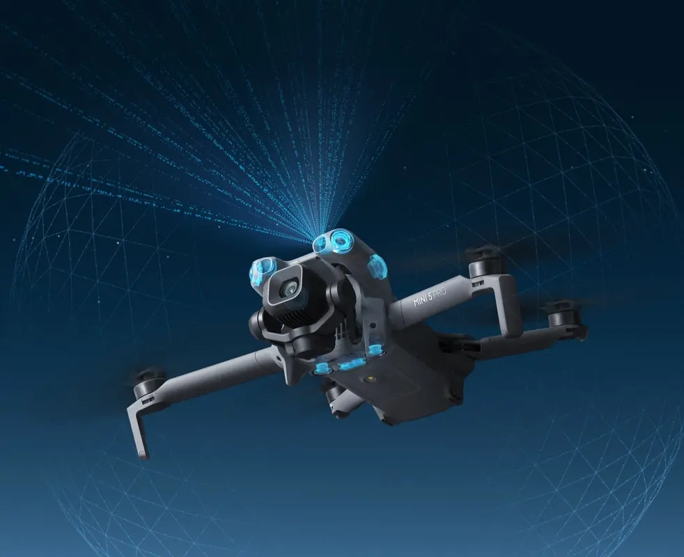 DJI Mini 5 Pro detección de obstáculos omnidireccional con LiDAR