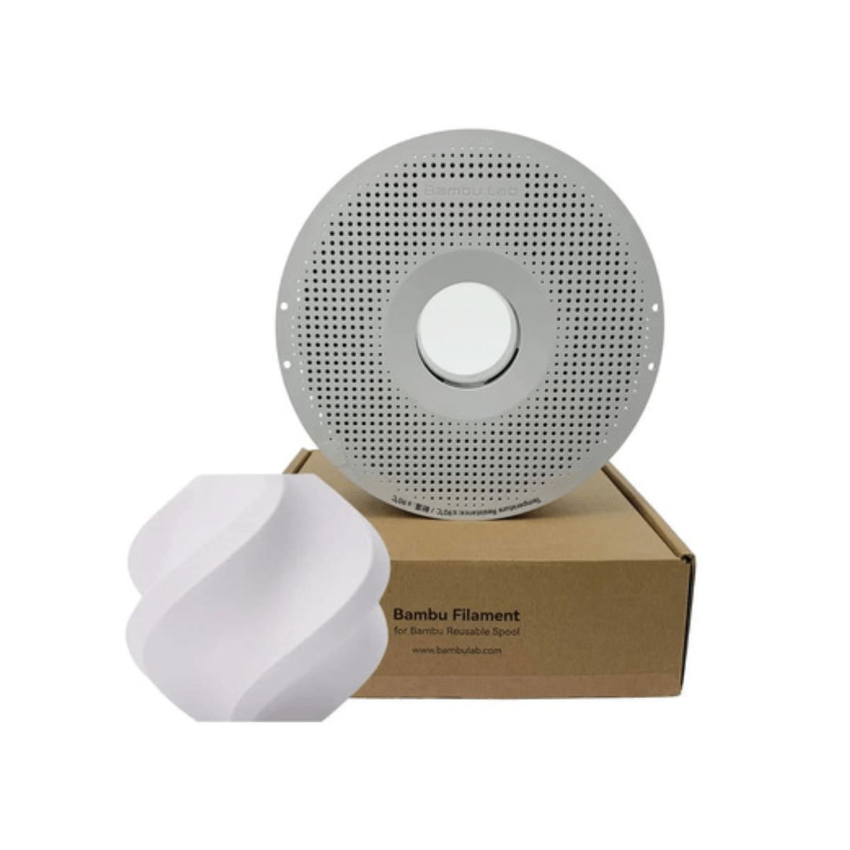 Bambu PLA Lite-White- con carrete reutilizable Bambu - Imagen 2