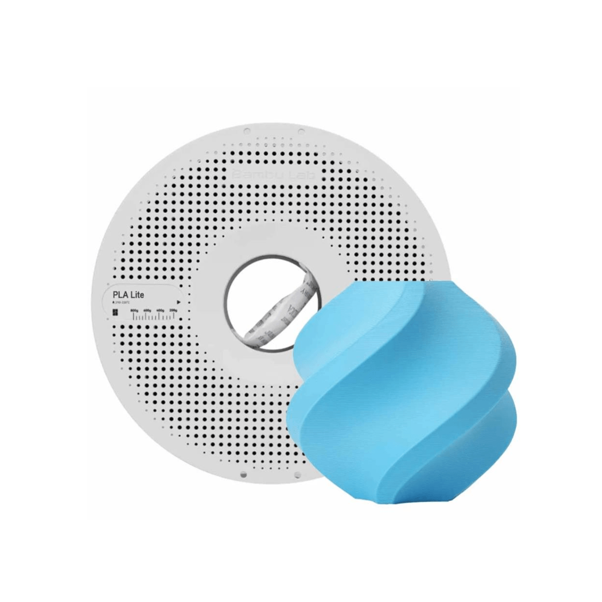 Bambu PLA Lite-Cyan- con carrete reutilizable - Imagen 3