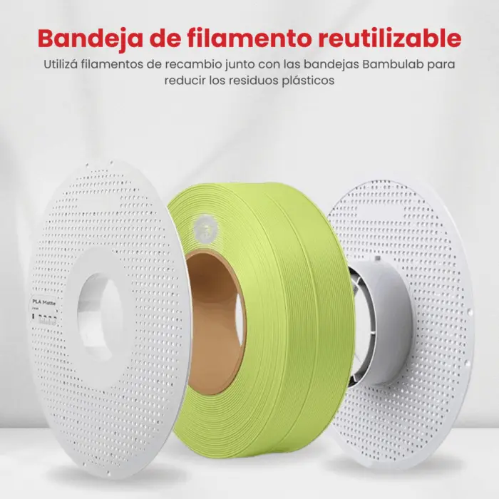 Bambu PLA Basic-Naranja- con carrete reutilizable Bambu - Imagen 3
