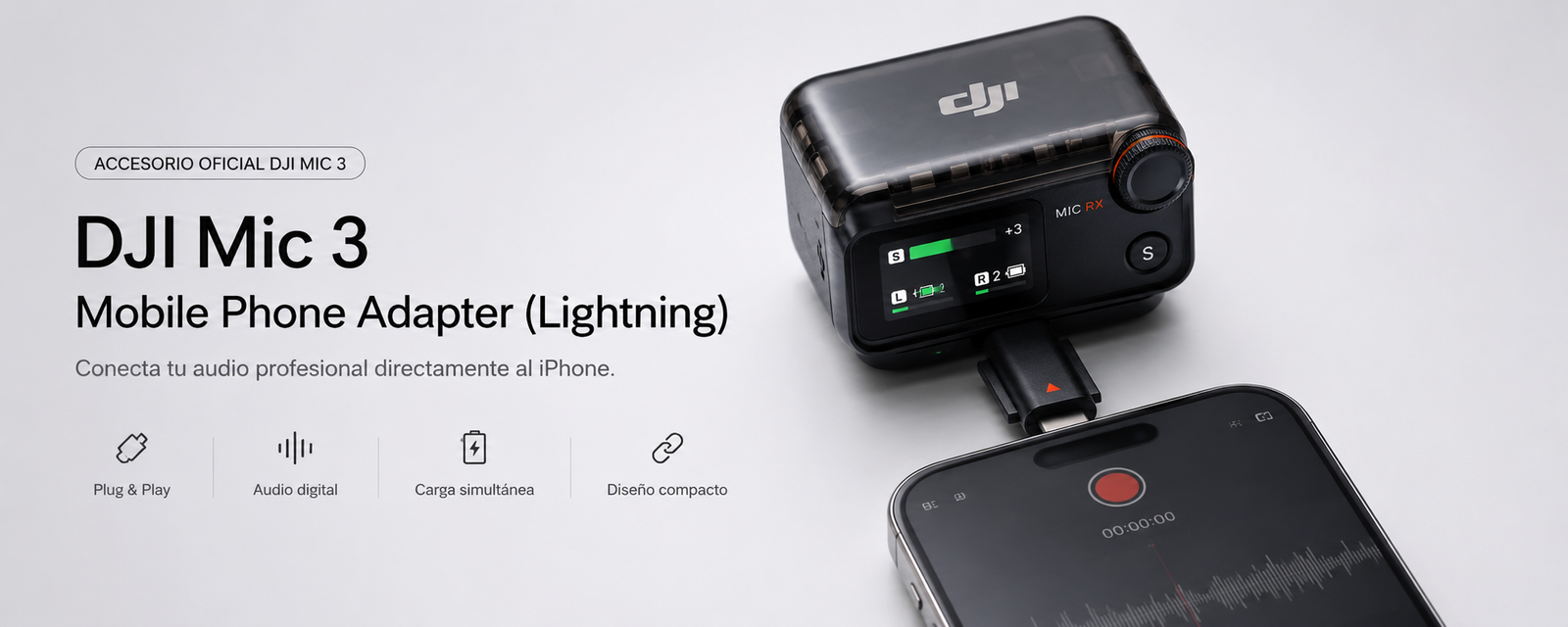 DJI Mic 3 Mobile Phone Adapter Lightning