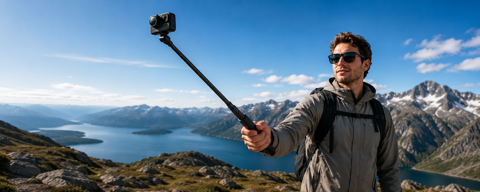 Osmo 1m High-Strength Carbon Fiber Invisible Selfie Stick