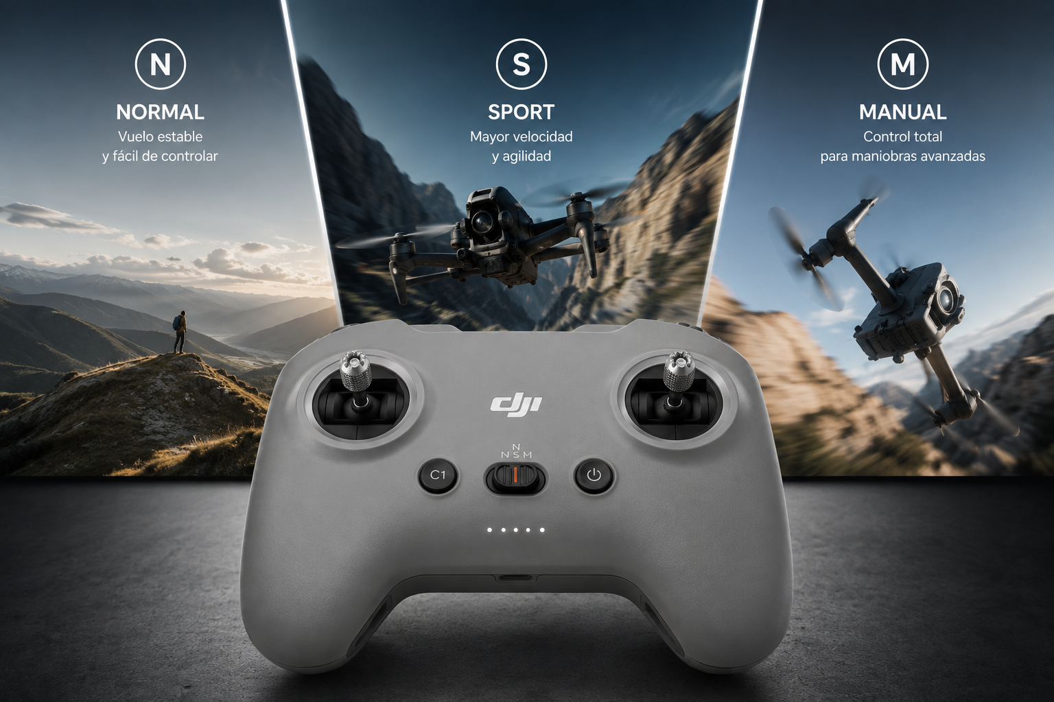 Modos de vuelo DJI FPV Remote Controller 3