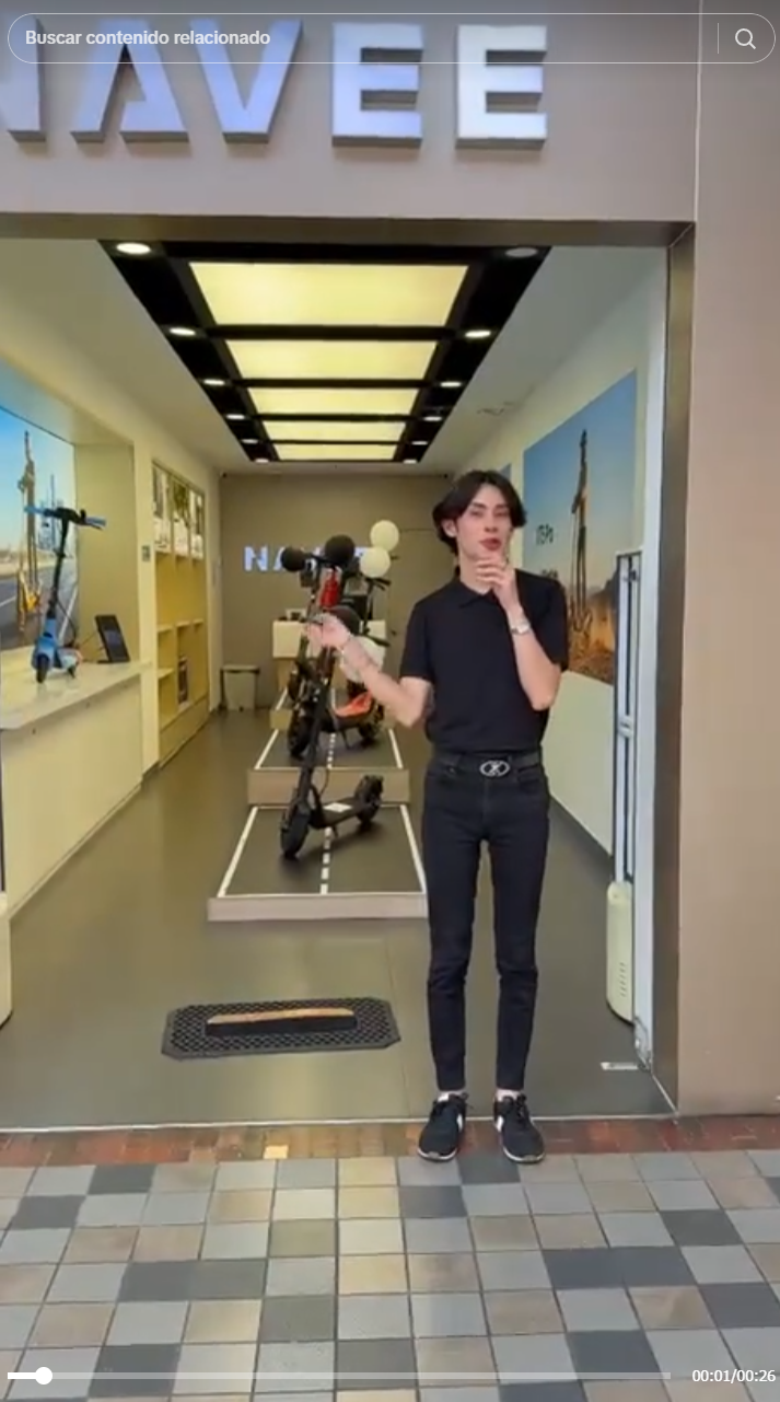 Video de NAVEE en la tienda de Bogotá